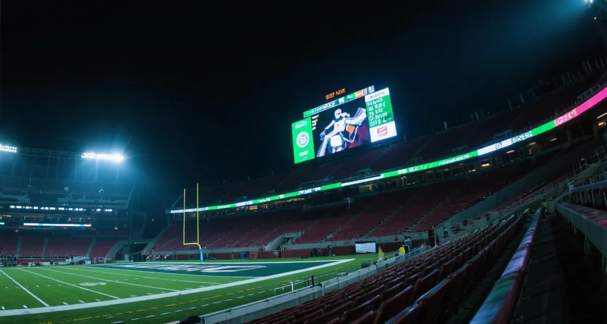 球场与比分看板示意